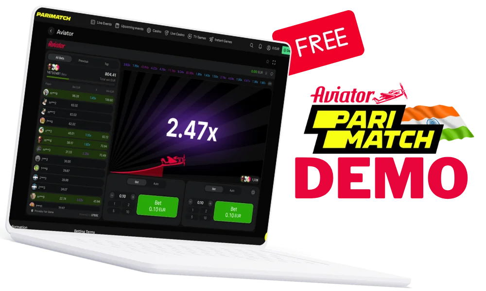 The Parimatch Aviator game offers a demo mode for full familiarization